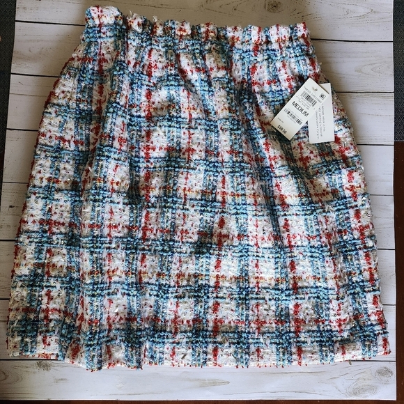 NWT Multicolor Tweed Mini Skirt with Metallic Threads ON 34th Size Medium - Picture 2 of 10